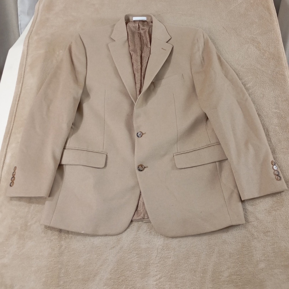 Lauren Ralph Lauren‎ Black Label Blazer Men 42R Brown Wool Silk Cashmere EUC